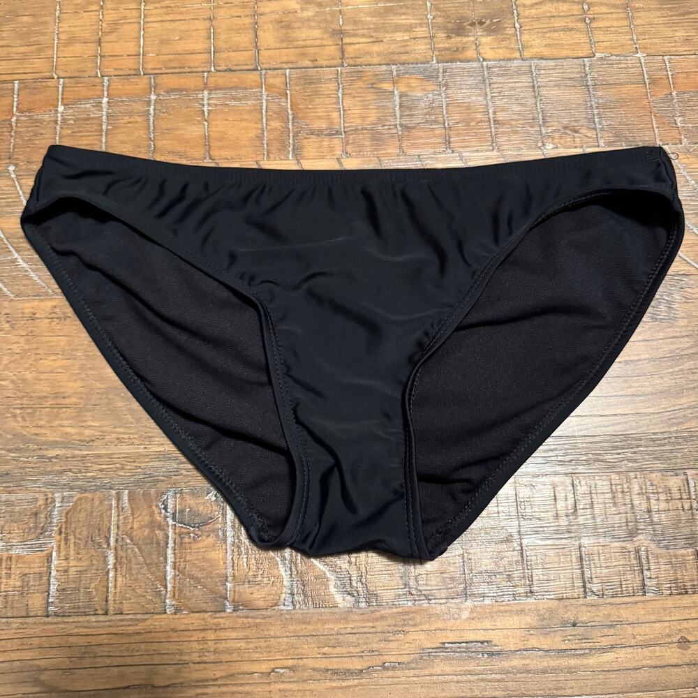 No Boundaries Womens Medium Black Bikini Swim Bottoms Size M 7-9 Solid Swimsuit